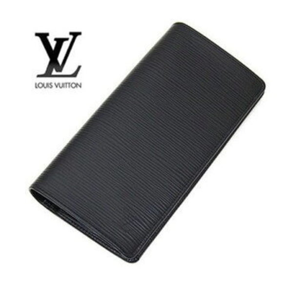 Louis Vuitton Epi Long Wallet Coin Portefeuille Brazza Noir Black - Picture 1 of 3